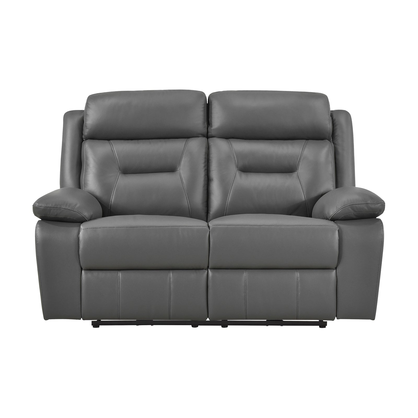 Garrey Leather Match Power Double Reclining Love Seat