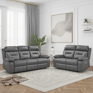 Garrey  2-Piece Leather Match Power Reclining Sofa set