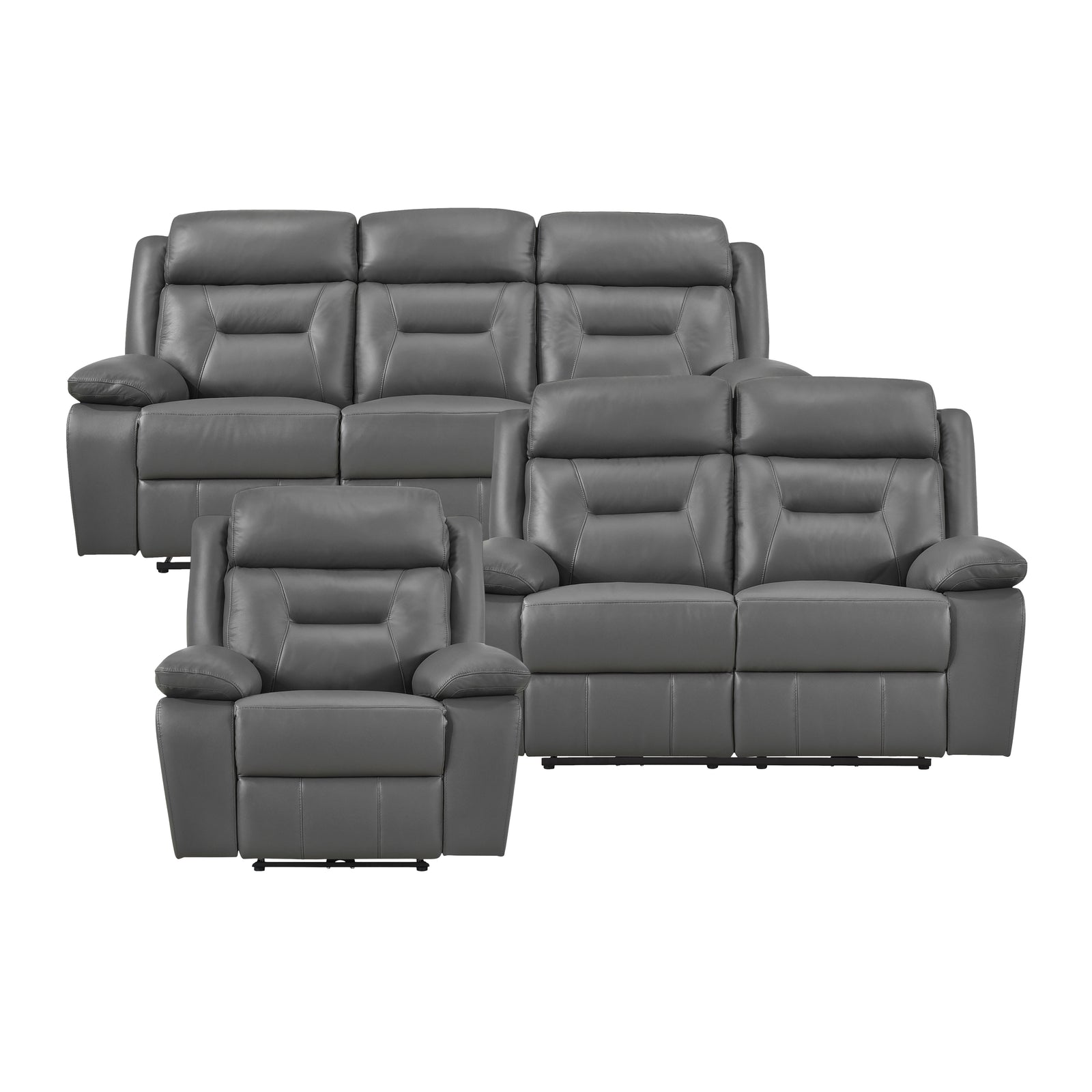 Garrey  3-Piece Leather Match Power Reclining Sofa set