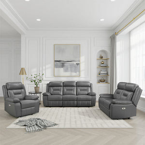 Garrey  3-Piece Leather Match Power Reclining Sofa set