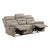 Papyrus Leather Match Manual Double Reclining Sofa