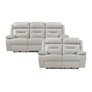 Garrey  2-Piece Leather Match Power Reclining Sofa set