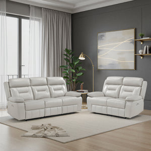 Garrey  2-Piece Leather Match Power Reclining Sofa set