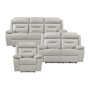 Garrey  3-Piece Leather Match Power Reclining Sofa set