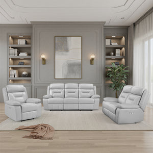 Garrey  3-Piece Leather Match Power Reclining Sofa set
