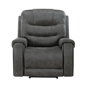 Gerald Polished Microfiber Manual Reclining Chair