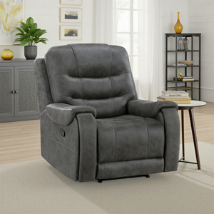 Gerald Polished Microfiber Manual Reclining Chair