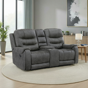 Gerald Microfiber Manual Double Reclining Loveseat