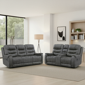 Gerald 2-Piece Microfiber Manual Reclining Sofa Set