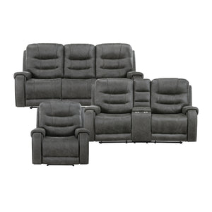 Gerald 3-Piece Microfiber Manual Reclining Sofa Set