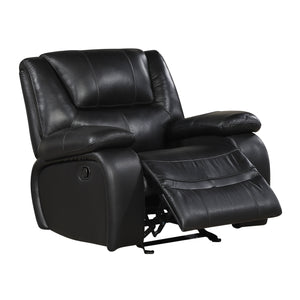 Baron Leather Match Glider Manual Reclining Chair