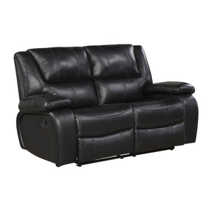 Baron 2-Piece Leather Match Manual Reclining Sofa Set