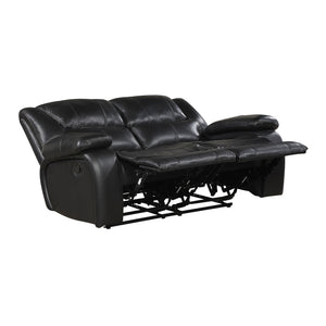 Baron 2-Piece Leather Match Manual Reclining Sofa Set