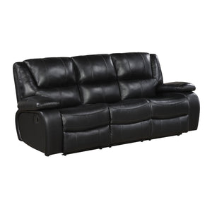 Baron 3-Piece Leather Match Manual Reclining Sofa Set