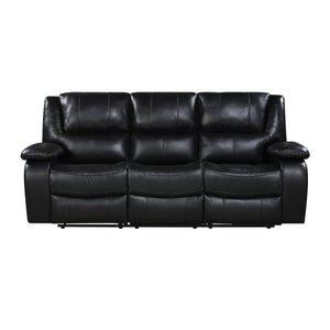 Baron 3-Piece Leather Match Manual Reclining Sofa Set