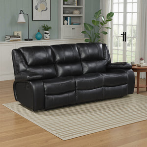 Baron Leather Match Double Reclining Sofa
