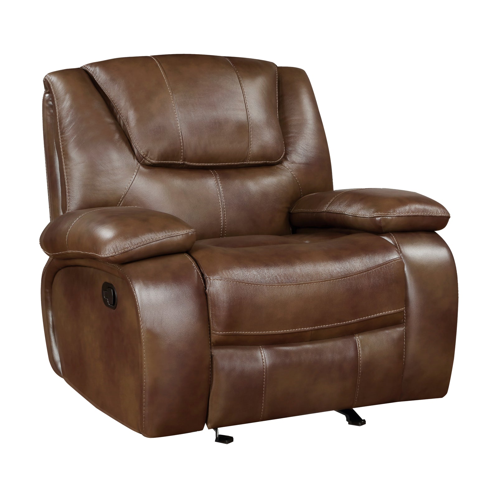 Baron 3-Piece Leather Match Manual Reclining Sofa Set