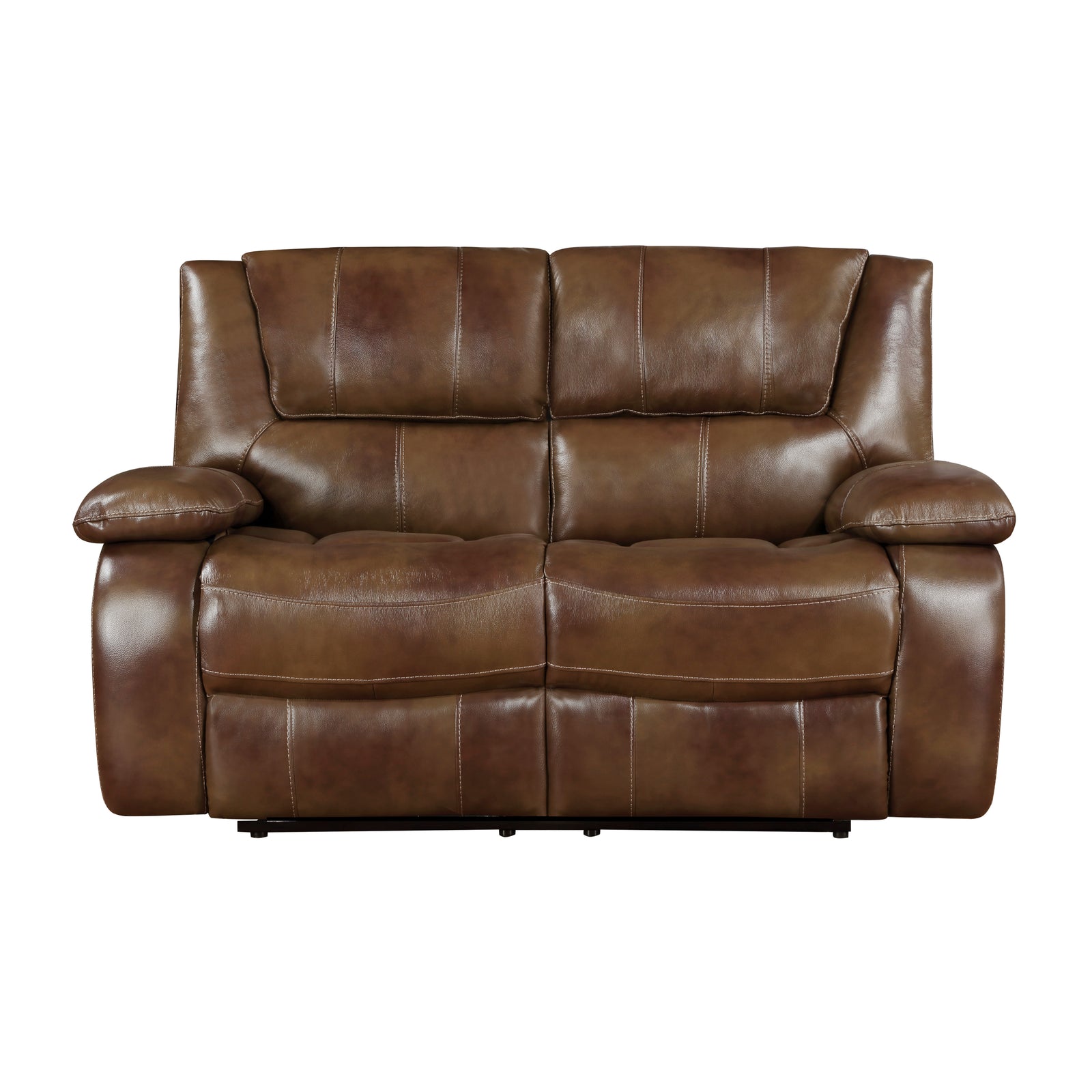 Baron Leather Match Double Reclining Loveseat