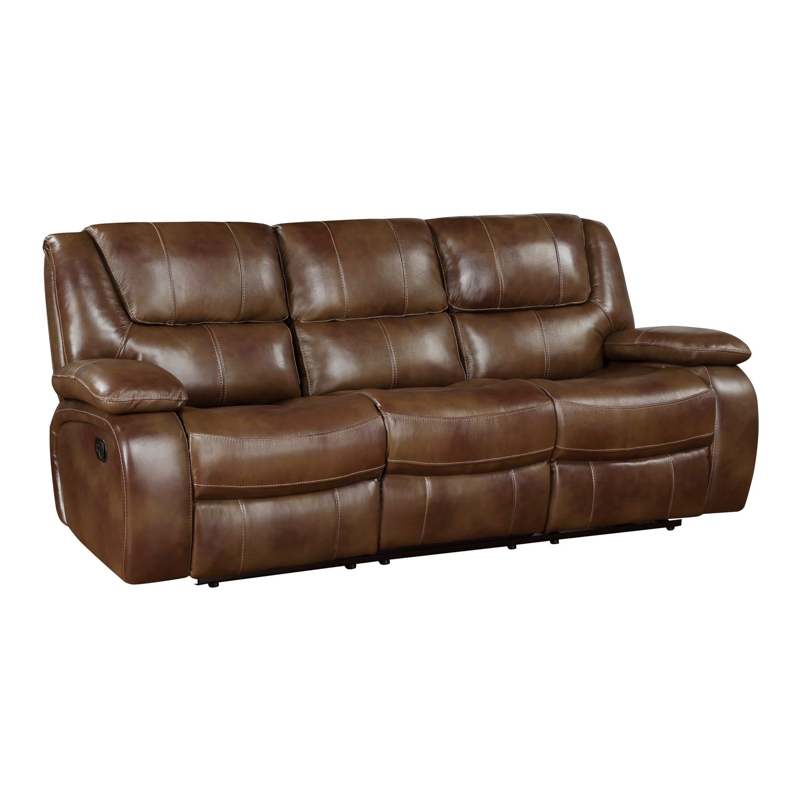 Baron Leather Match Double Reclining Sofa