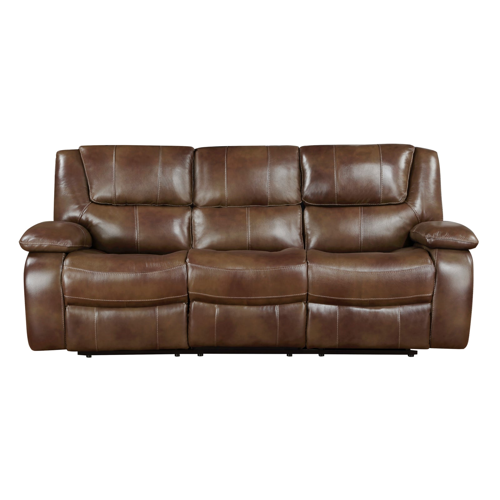 Baron Leather Match Double Reclining Sofa