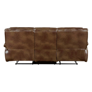 Baron Leather Match Double Reclining Sofa