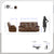 Baron 3-Piece Leather Match Manual Reclining Sofa Set