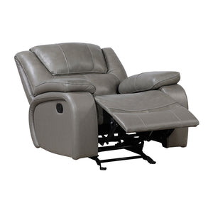 Baron Leather Match Glider Manual Reclining Chair