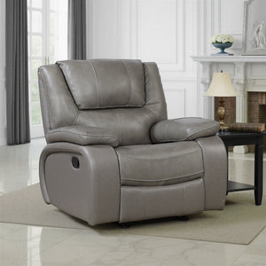 Baron Leather Match Glider Manual Reclining Chair