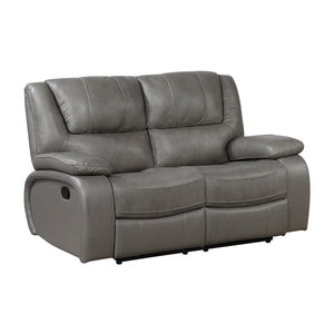 Baron Leather Match Double Reclining Loveseat