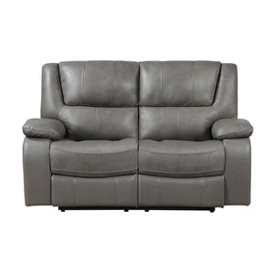 Baron 2-Piece Leather Match Manual Reclining Sofa Set
