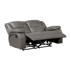 Baron Leather Match Double Reclining Loveseat