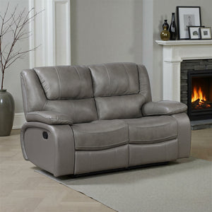 Baron Leather Match Double Reclining Loveseat