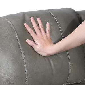 Baron Leather Match Double Reclining Sofa