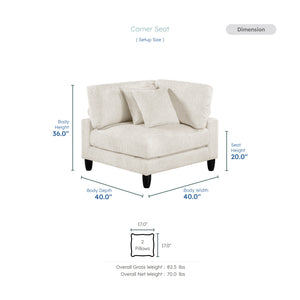 Jonas Corduroy Corner Seat