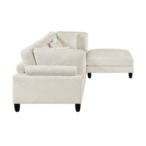 Jonas Corduroy 4-Piece Modular Sectional with Ottoman