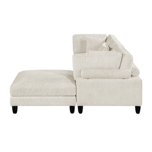 Jonas Corduroy 4-Piece Modular Sectional with Ottoman