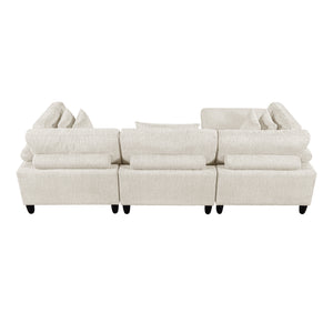 Jonas Corduroy 4-Piece Modular Sectional with Ottoman