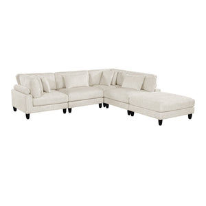 Jonas Corduroy 5-Piece Modular Sectional with Ottoman