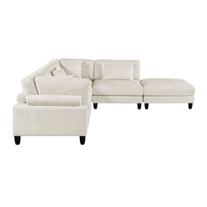 Jonas Corduroy 5-Piece Modular Sectional with Ottoman