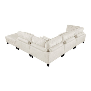 Jonas Corduroy 5-Piece Modular Sectional with Ottoman