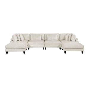 Jonas Corduroy 6-Piece Modular Sectional Sofa with Ottoman