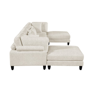 Jonas Corduroy 6-Piece Modular Sectional Sofa with Ottoman
