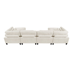 Jonas Corduroy 6-Piece Modular Sectional Sofa with Ottoman