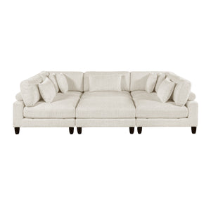 Jonas Corduroy 6-Piece Modular Sectional Sofa with Ottoman