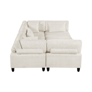 Jonas Corduroy 6-Piece Modular Sectional Sofa with Ottoman