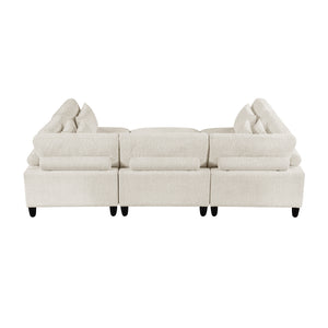 Jonas Corduroy 6-Piece Modular Sectional Sofa with Ottoman