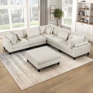 Jonas Corduroy 6-Piece Modular Sectional Sofa