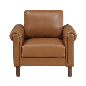 Frances Faux Leather Living Room Chair