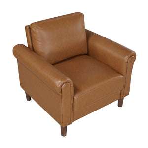 Frances Faux Leather Living Room Chair