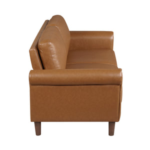 Frances Faux Leather Living Room Loveseat